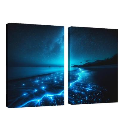 Mystic Waters Nighttime Beach Experience Art Trends