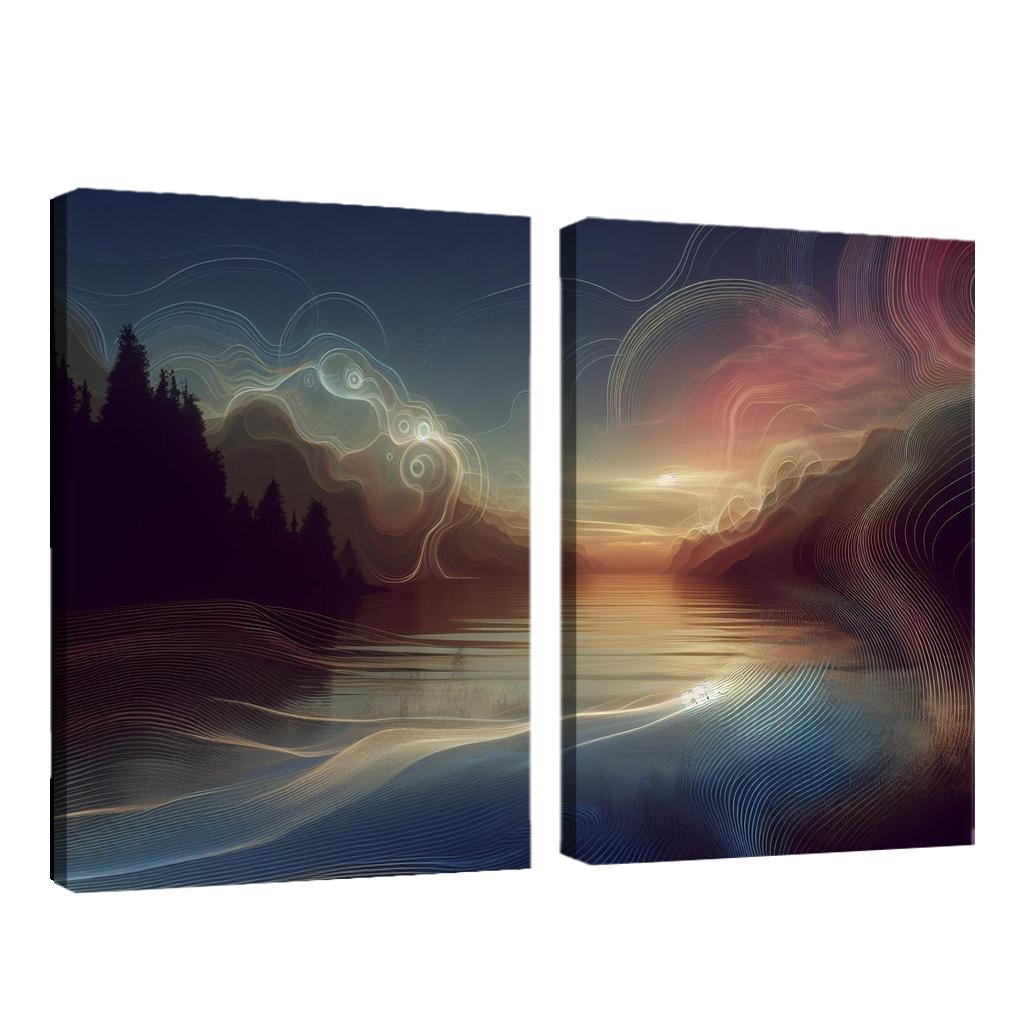 The Symphony of Silence 2 Piece HD Canvas Wall Art-Original Frame