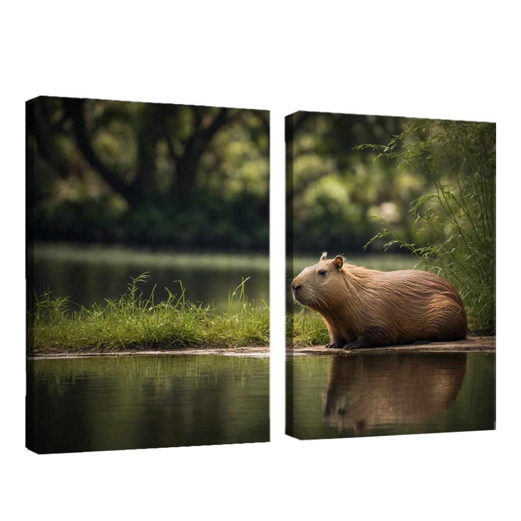 The Charismatic Capybara World's Largest Rodent Canvas Paintings Frame