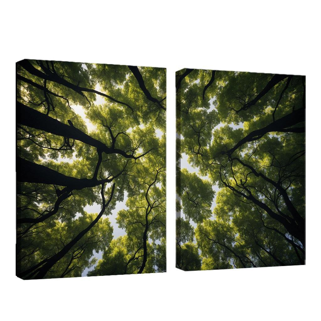 The Ethereal Splendor Of Treetop Canopies Oil Paintings Frame