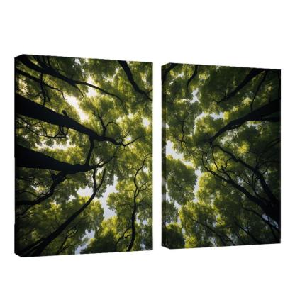 The Ethereal Splendor Of Treetop Canopies Oil Paintings Frame