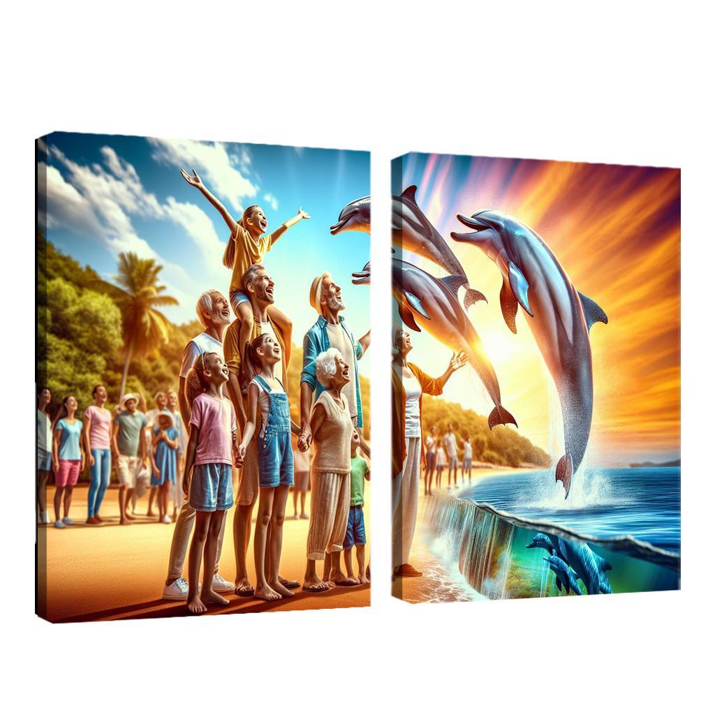 Dolphin Watch Point Wildlife Experience Custom Paintings Frame
