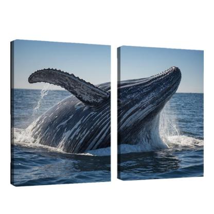 The Majestic Grey Whale Gentle Giant Of The Ocean Modern Paintings Frame