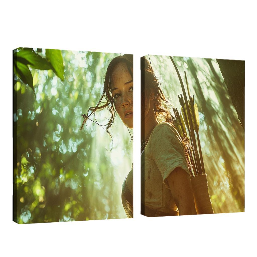 Jennifer Lawrence Fearless In The Hunger Games Arena Framed Paintings