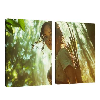 Jennifer Lawrence Fearless In The Hunger Games Arena Framed Paintings