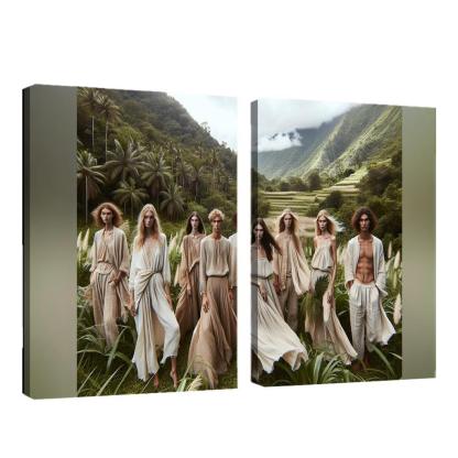 Natural Textures Embracing Imperfection 2 Piece HD Canvas Wall Art-Original Frame