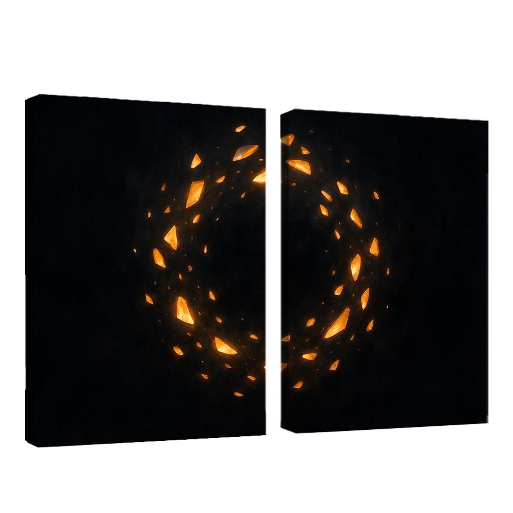 Orbit Of Fragmented Memories Oil Paintings Frame