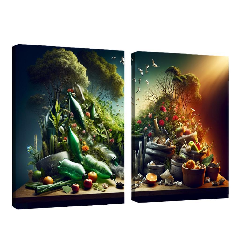 The Cycle Of Waste Towards Sustainable Living Custom Paintings Frame
