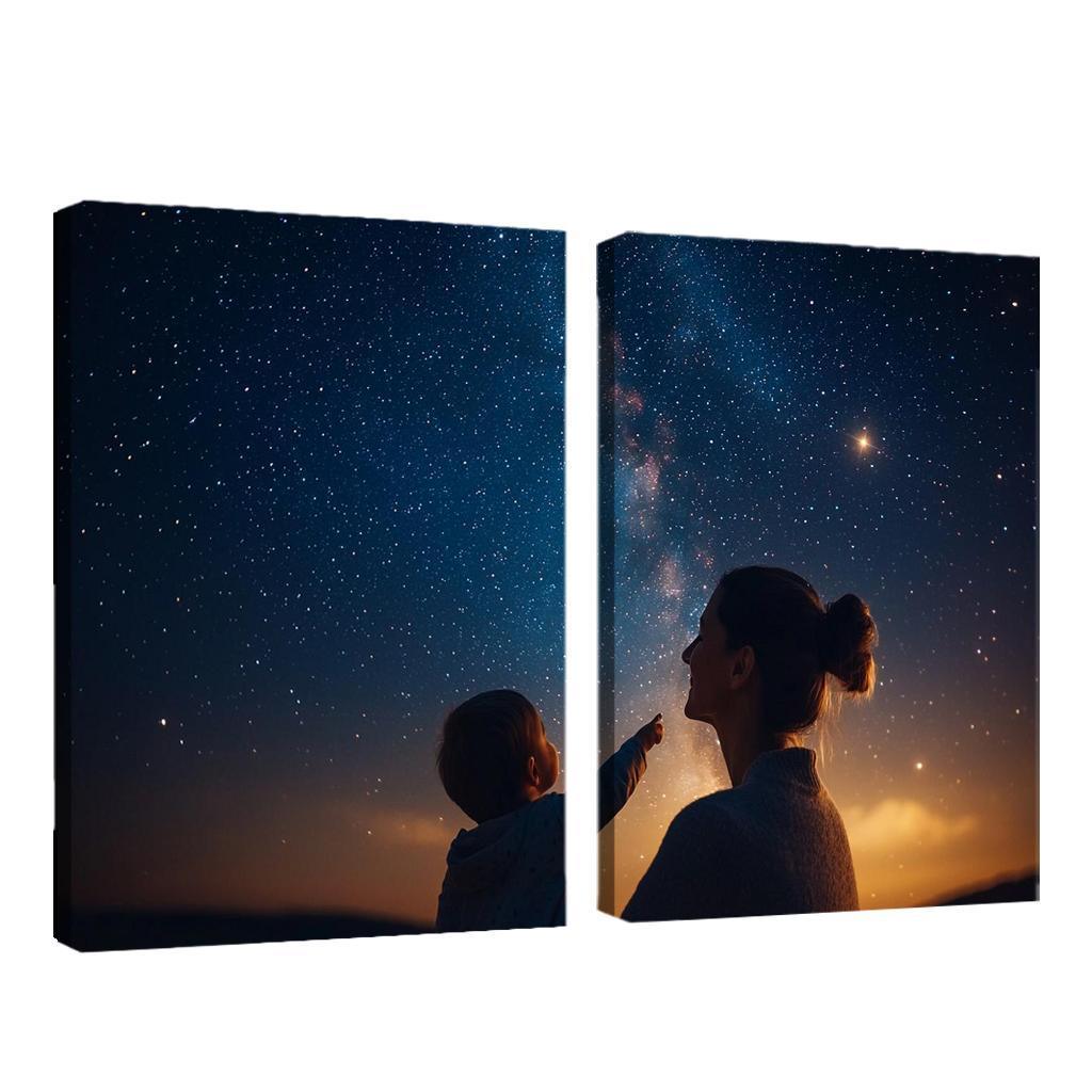 Guiding Stars A Mothers Light In The Dark Canvas Paintings Frame