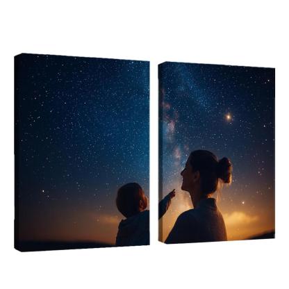 Guiding Stars A Mothers Light In The Dark Canvas Paintings Frame