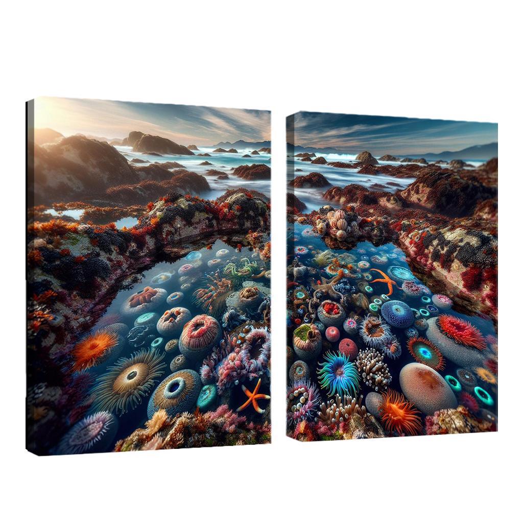 Tidal Pool Haven Nature's Aquatic Wonders Abstract Paintings Frame