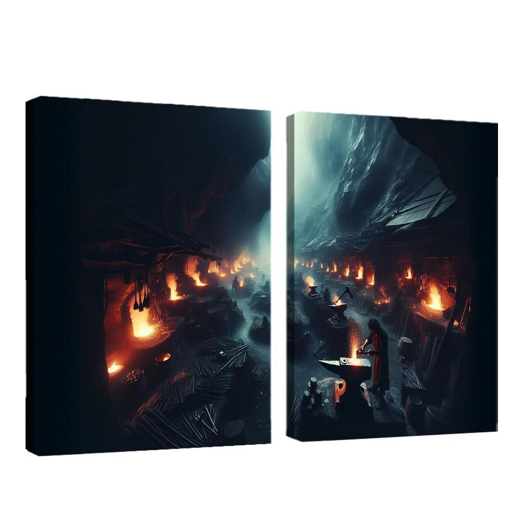 The Shadow Forge 2 Piece HD Canvas Wall Art-Original Frame