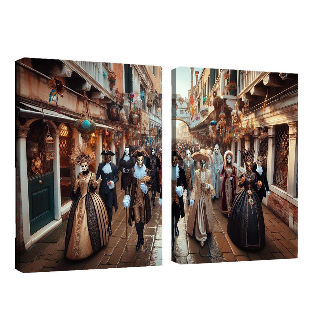 Venice Carnival Canvas Paintings Frame