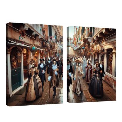 Venice Carnival Canvas Paintings Frame