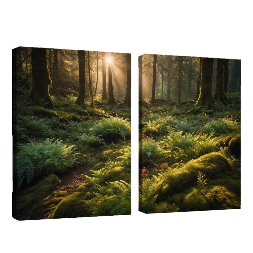 The Luminous Glades Of The Enchanted Forest Multi-panel Paintings