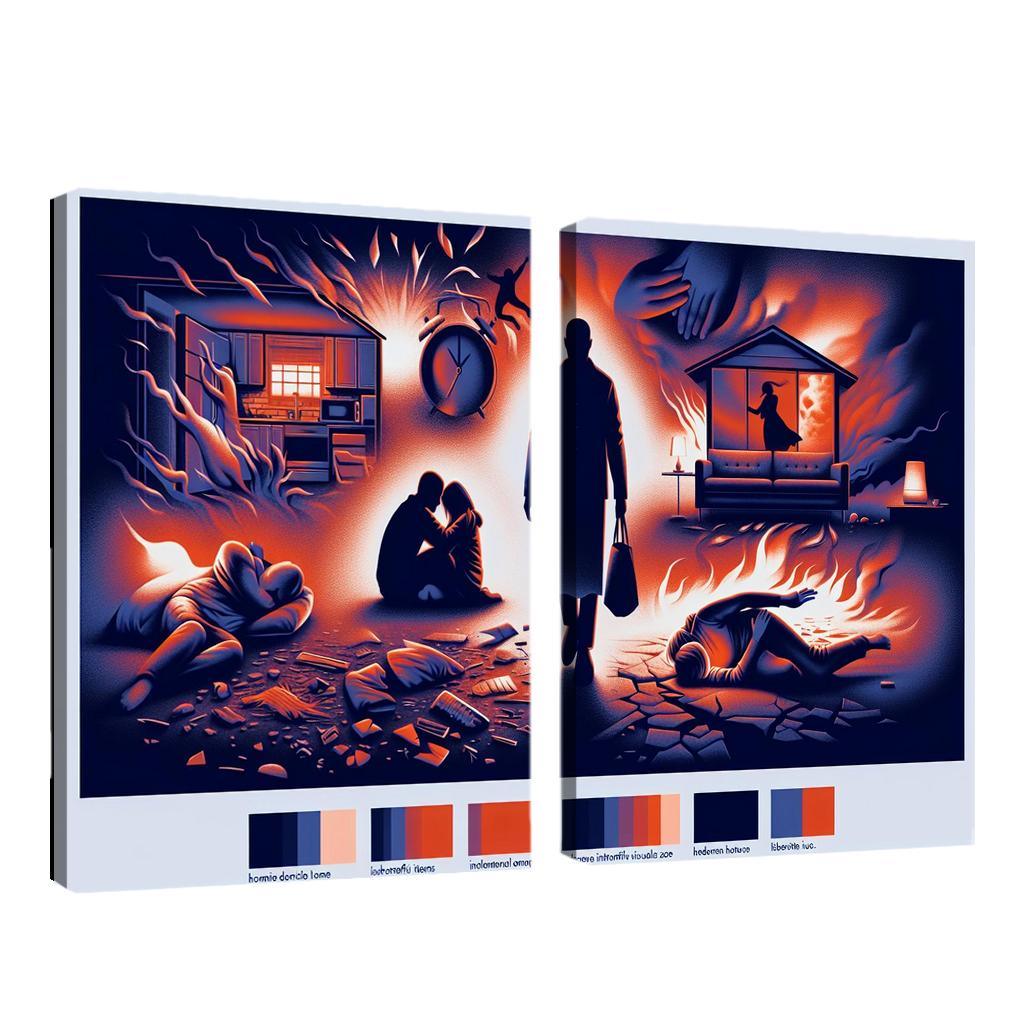 The Sound Of Silence Domestic Abuse Awareness Multi-panel Paintings