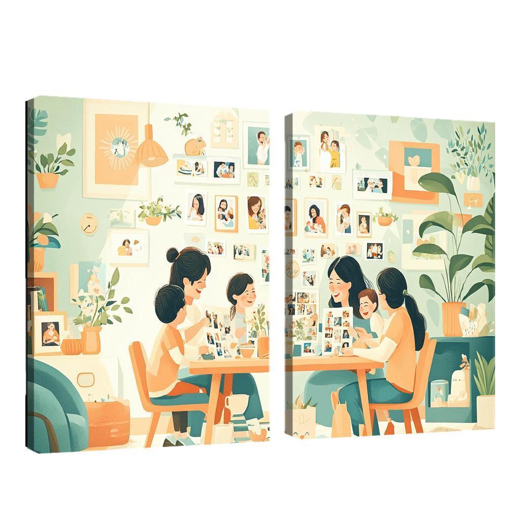 The Journey Of Motherhood Milestones And Memories Custom Paintings Frame