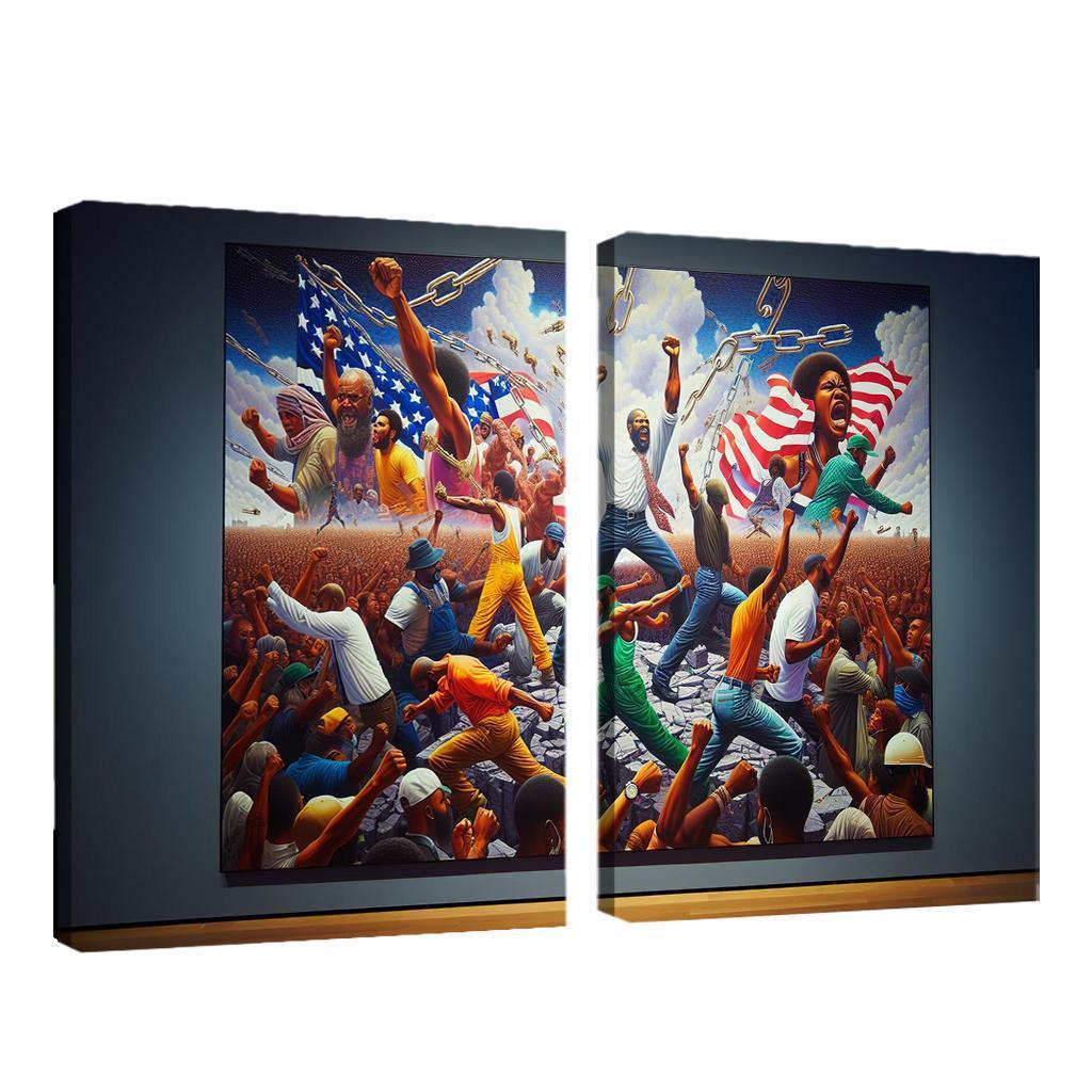 Walls Of Justice The Fight Against Racial Inequality Multi-panel Paintings