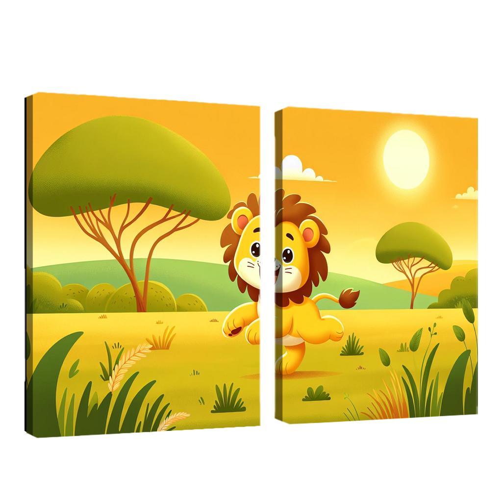 Lively Lions - Safari Magic Framed Paintings
