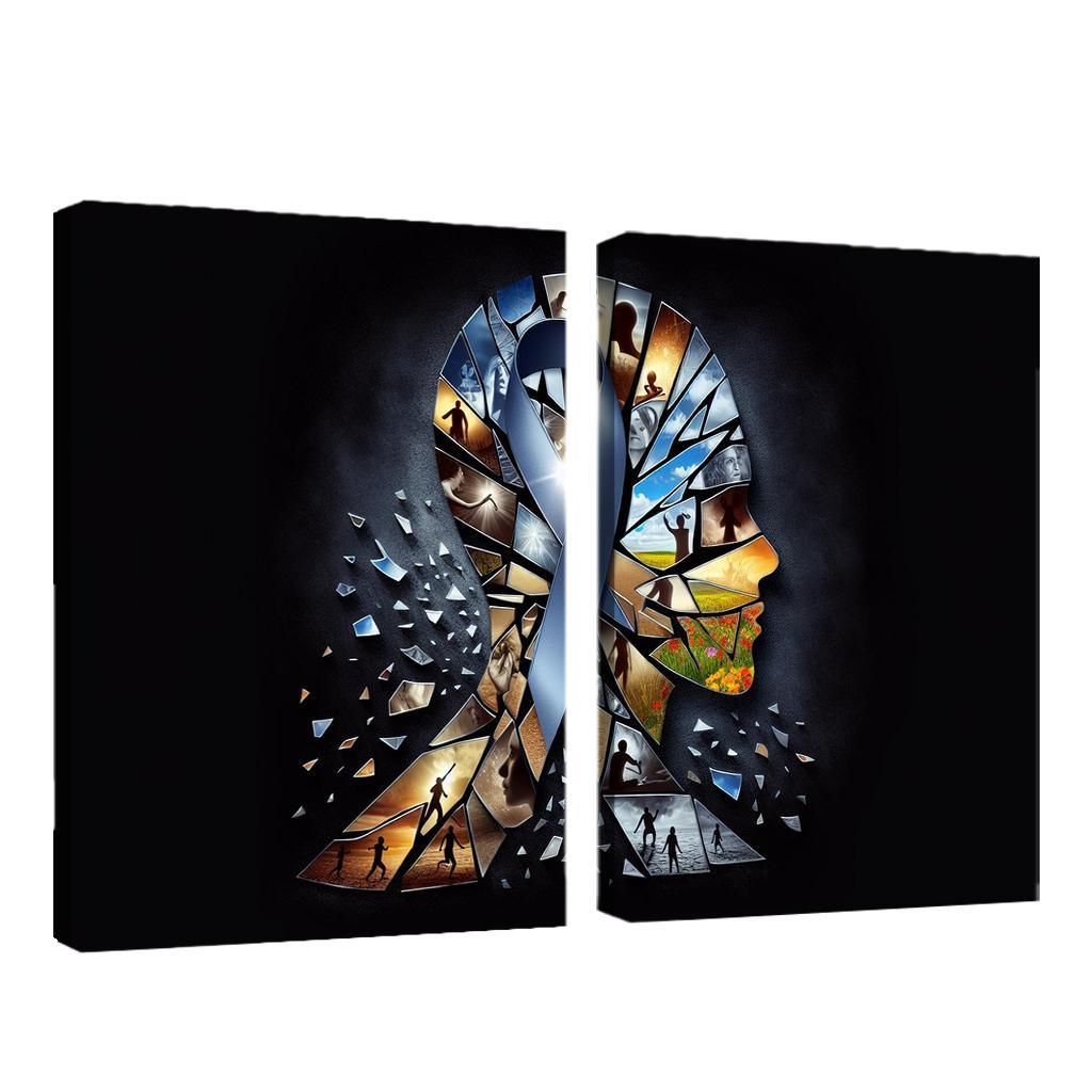 Shattered Silence Advocating for Survivors of Violence 2 Piece HD Canvas Wall Art-Original Frame