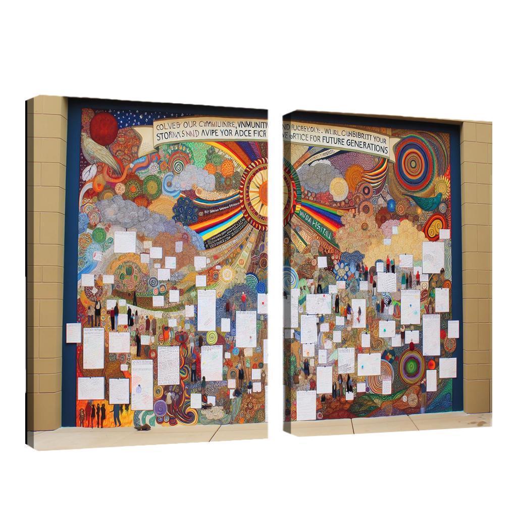 Intergenerational Wisdom Connecting the Young and the Old 2 Piece HD Canvas Wall Art-Original Frame