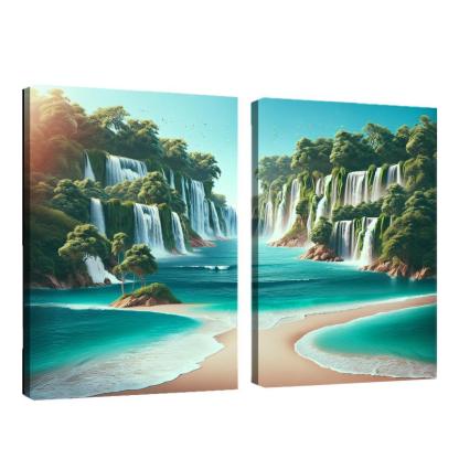 Secret Waterfalls Beach A Hidden Oasis Canvas Paintings Frame