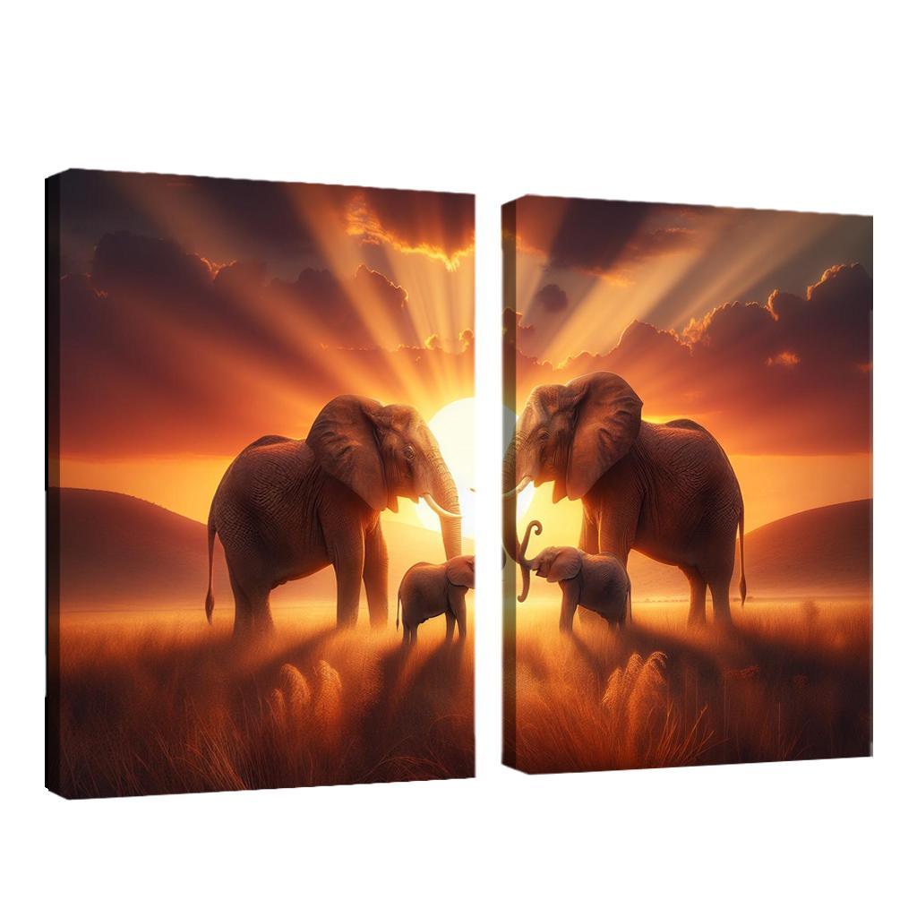 The Secrets of Elephant Communication 2 Piece HD Canvas Wall Art-Original Frame