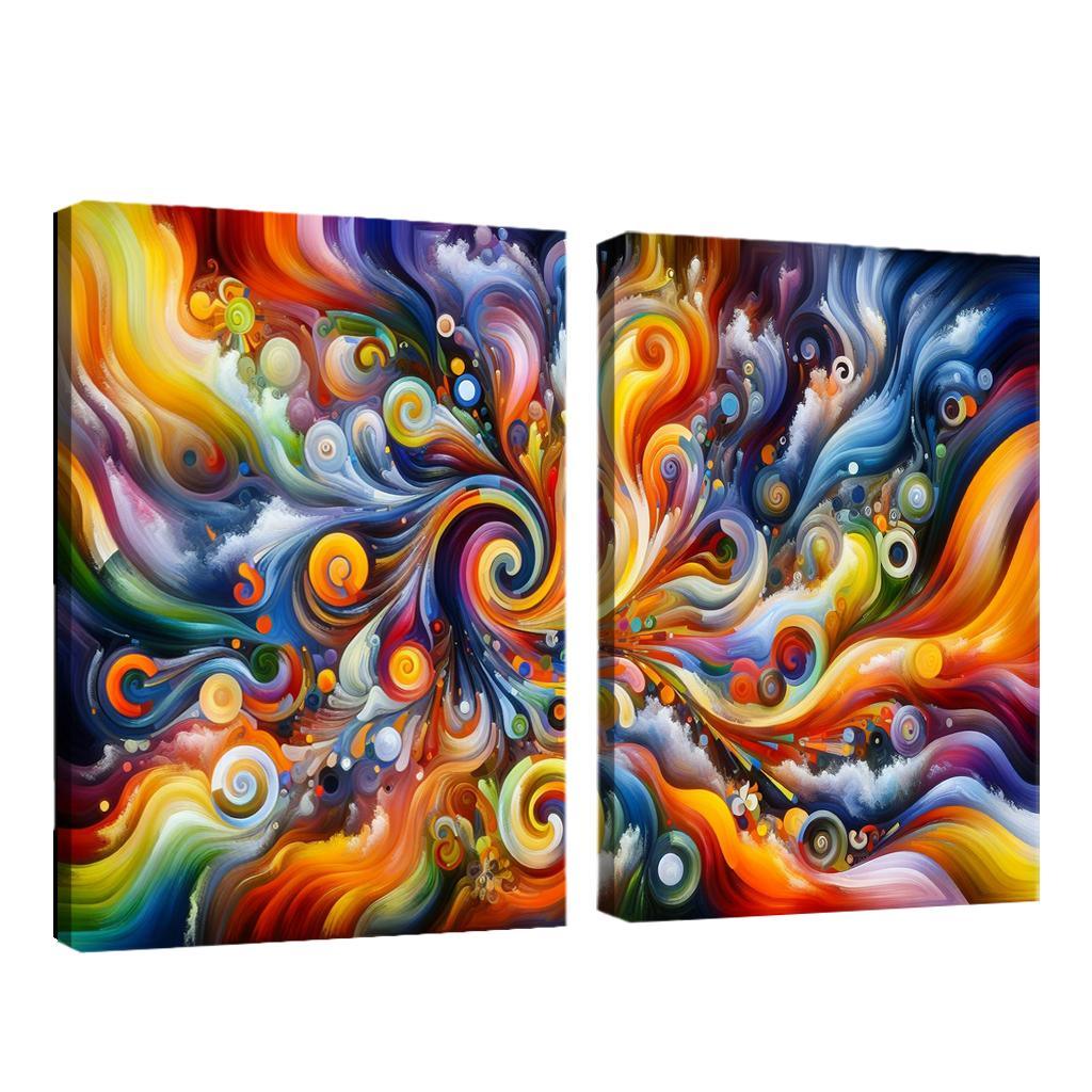 Essence of Untamed Imagination 2 Piece HD Canvas Wall Art-Original Frame