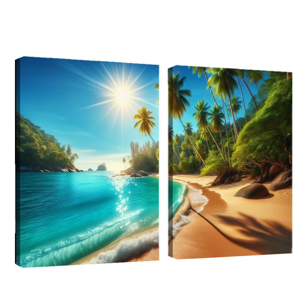 Secluded Oasis Beach Premium Artwork Frames