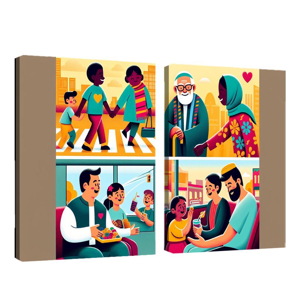 The Art Of Kindness Promoting Compassion In Society Custom Paintings Frame