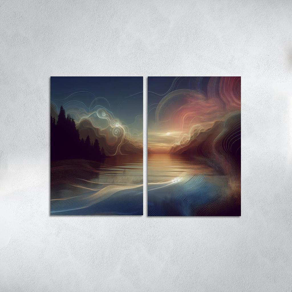The Symphony of Silence 2 Piece HD Canvas Wall Art-Original Frame