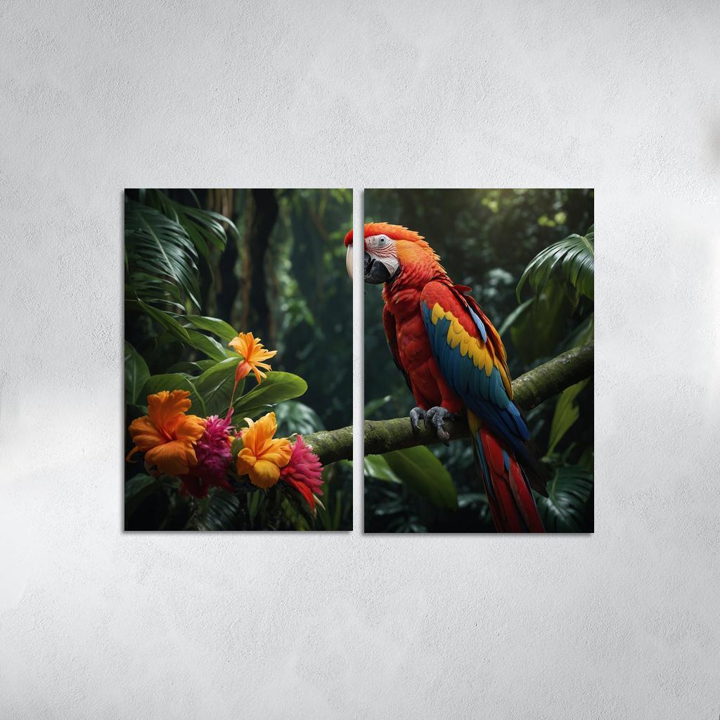 The Vibrant Scarlet Macaw Jewel Of The Rainforest Framed Paintings