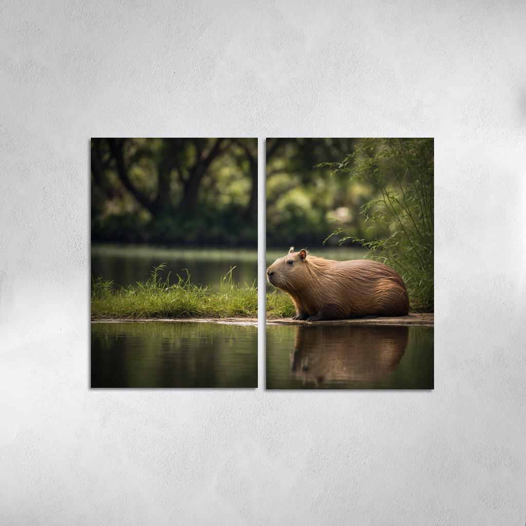 The Charismatic Capybara World's Largest Rodent Canvas Paintings Frame