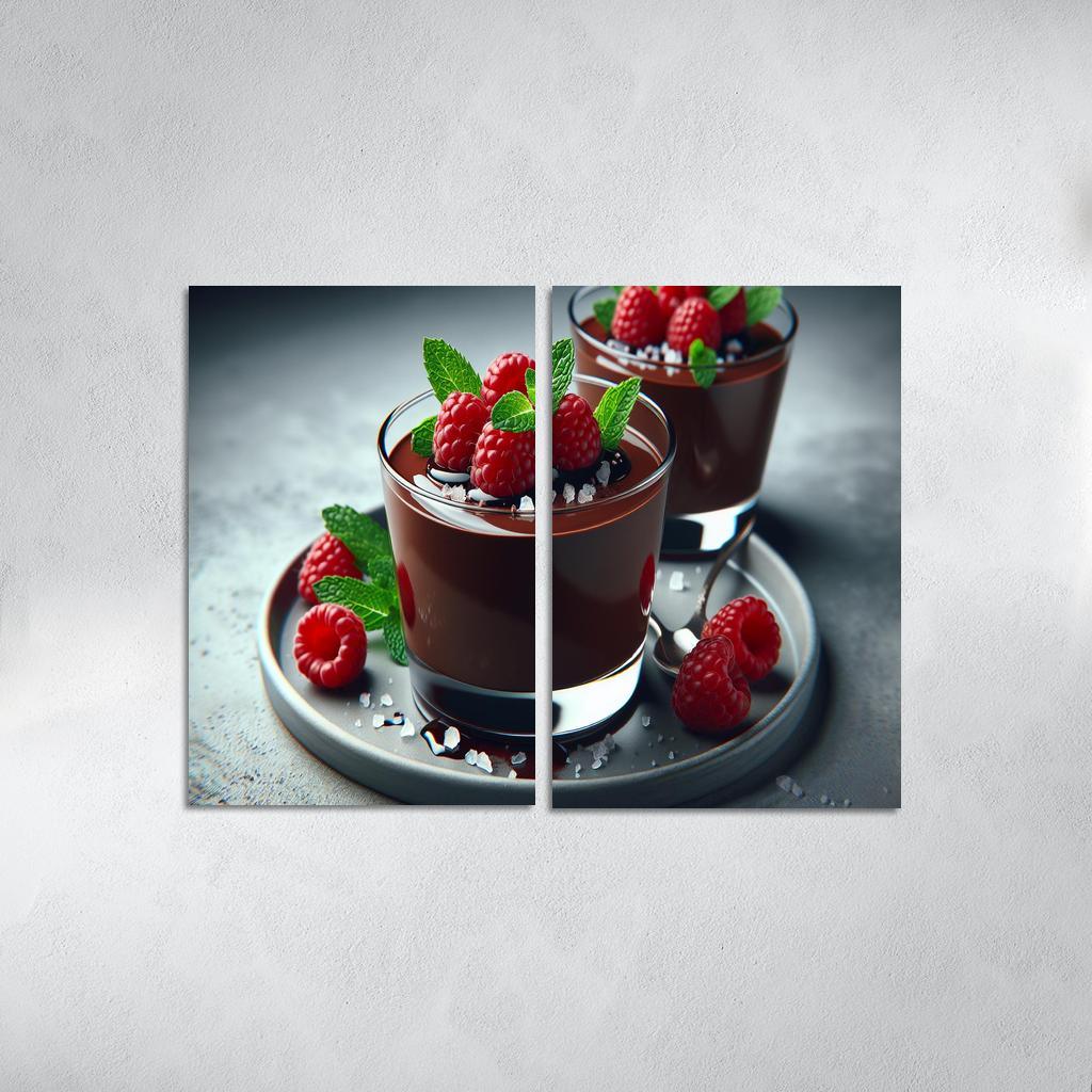 Chocolate Avocado Mousse 2 Piece HD Canvas Wall Art-Original Frame
