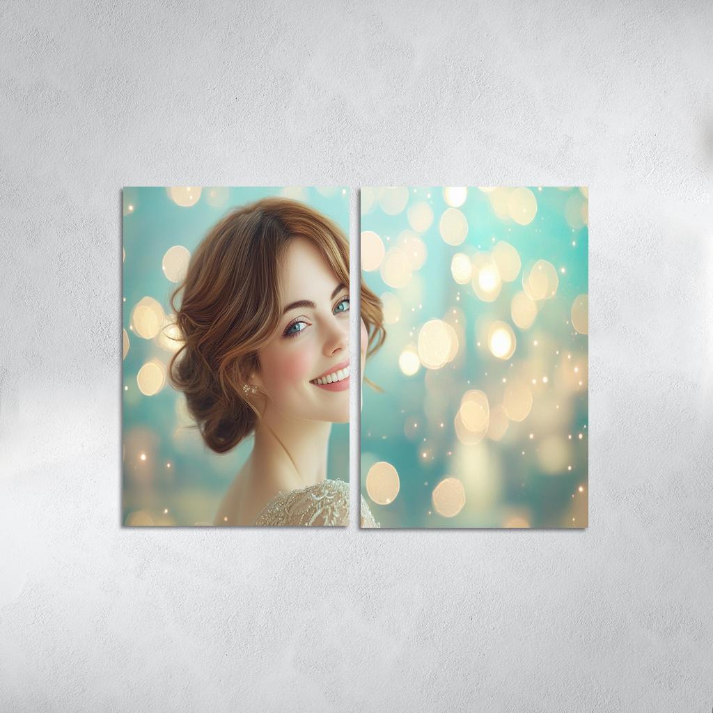 Emma Stone Shining Bright In The La La Land Of Dreams Framed Paintings