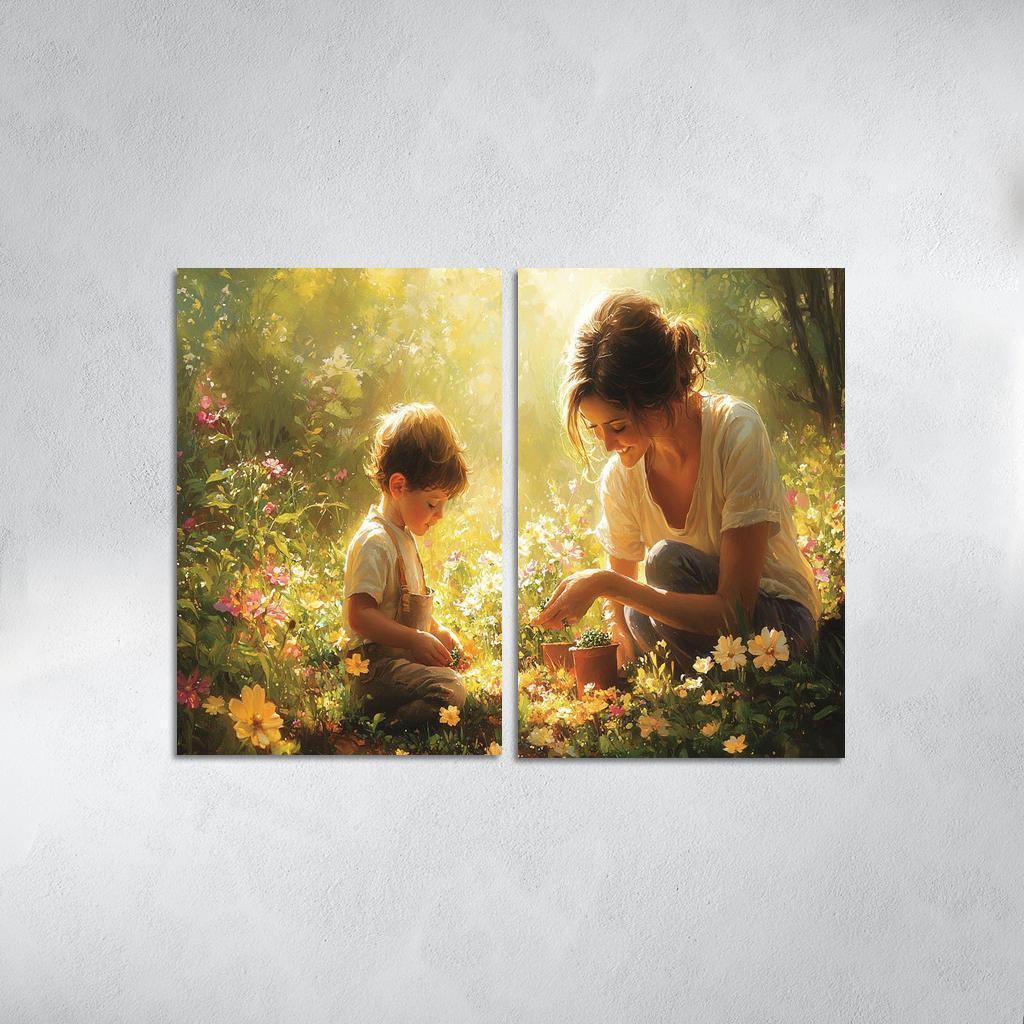 A Mothers Garden The Blooms Of Love Canvas Paintings Frame