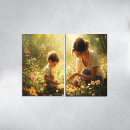 A Mothers Garden The Blooms Of Love Canvas Paintings Frame