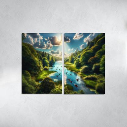 Crystal Waters Ideal For Kayaking Adventures Abstract Paintings Frame