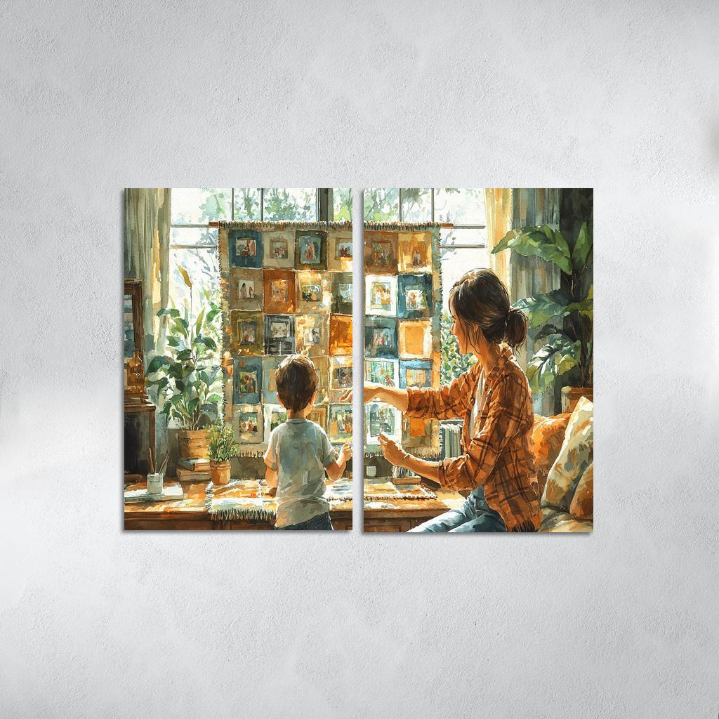 Threads Of Connection Weaving Memories Custom Paintings Frame