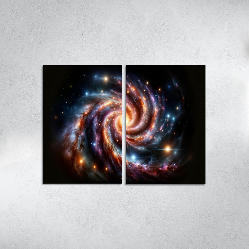 The Complex Structure Of Spiral Galaxies Abstract Paintings Frame