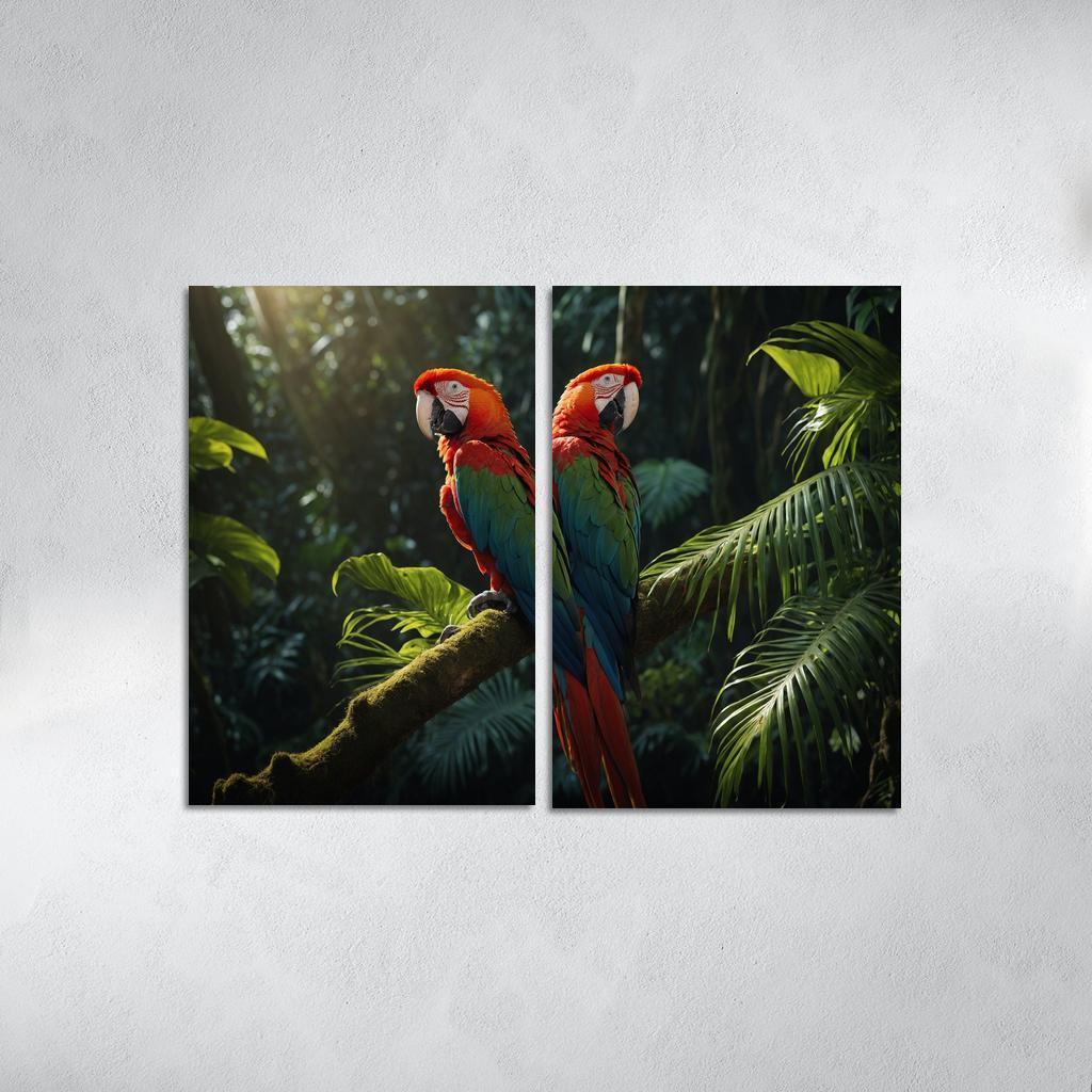 The Colorful Amazonian Macaw Jewel Of The Rainforest Canvas Paintings Frame