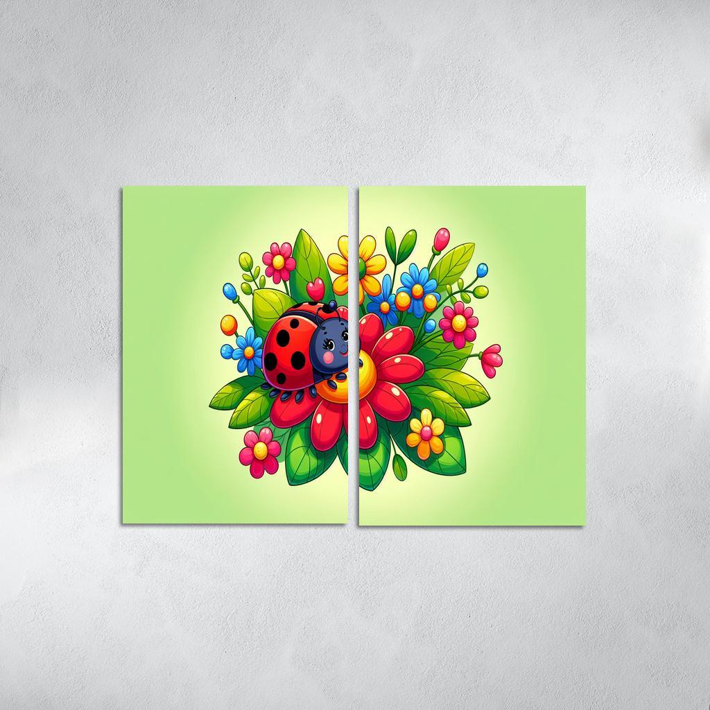 Loving Ladybug Modern Paintings Frame