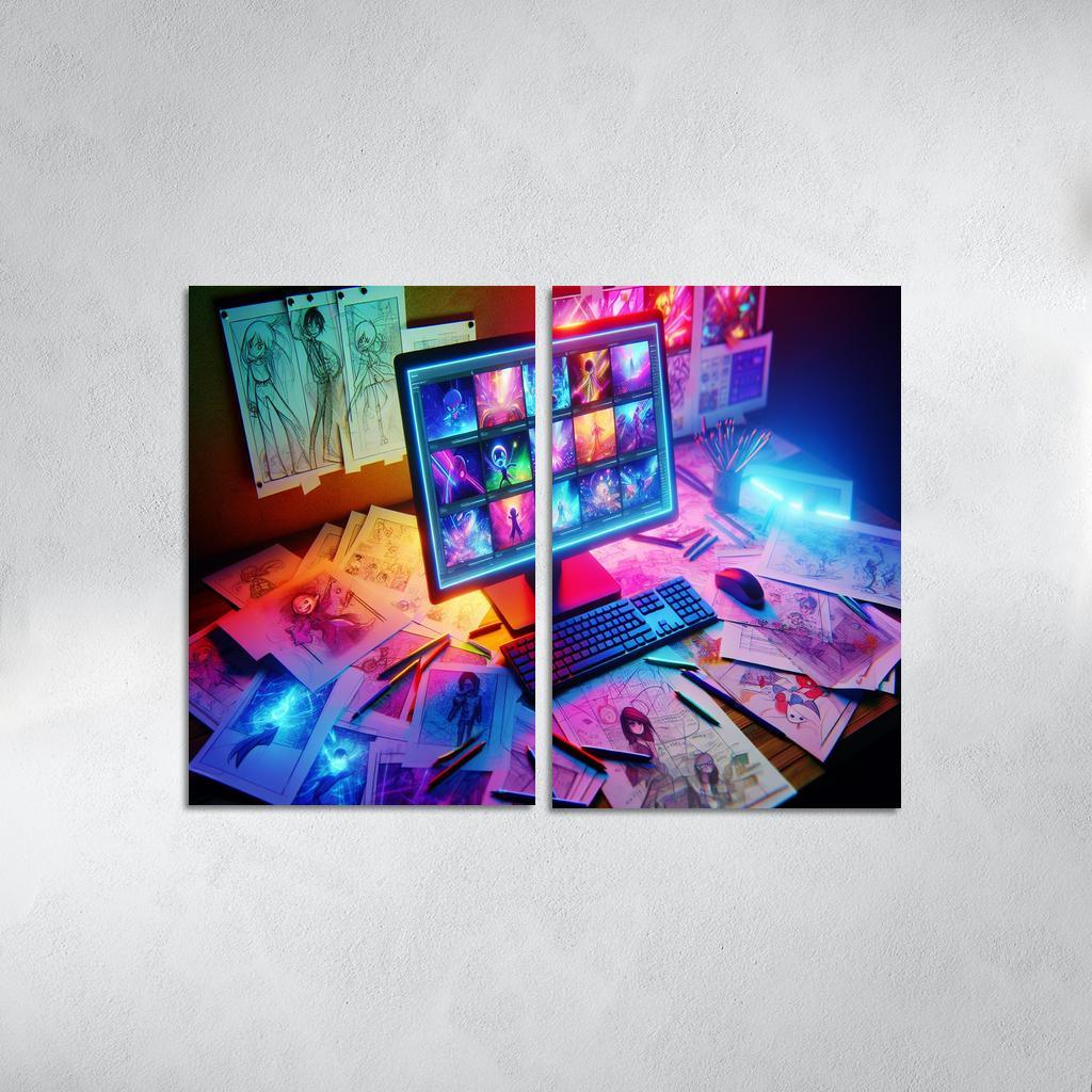 Storytelling through Digital Animation 2 Piece HD Canvas Wall Art-Original Frame