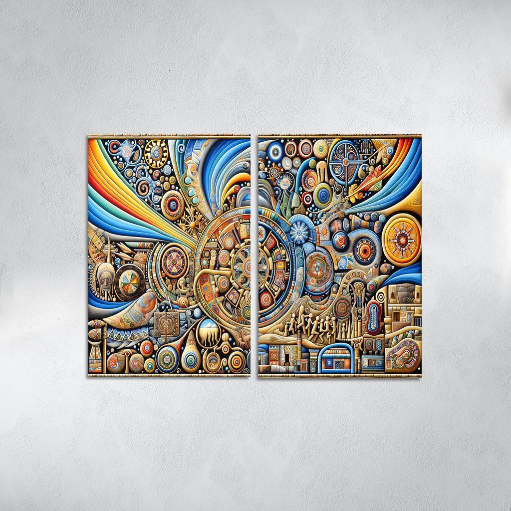 Culture Unbound Preserving Indigenous Traditions Multi-panel Paintings