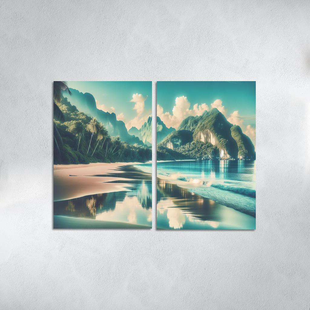 Tranquil Waters Beach Premium Artwork Frames