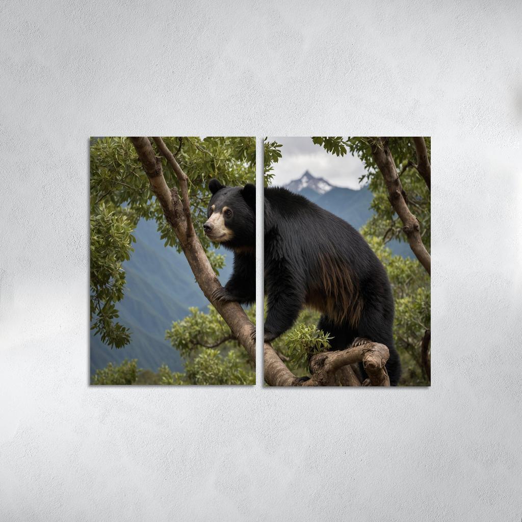 The Captivating Spectacled Bear South America's Only Bear Oil Paintings Frame