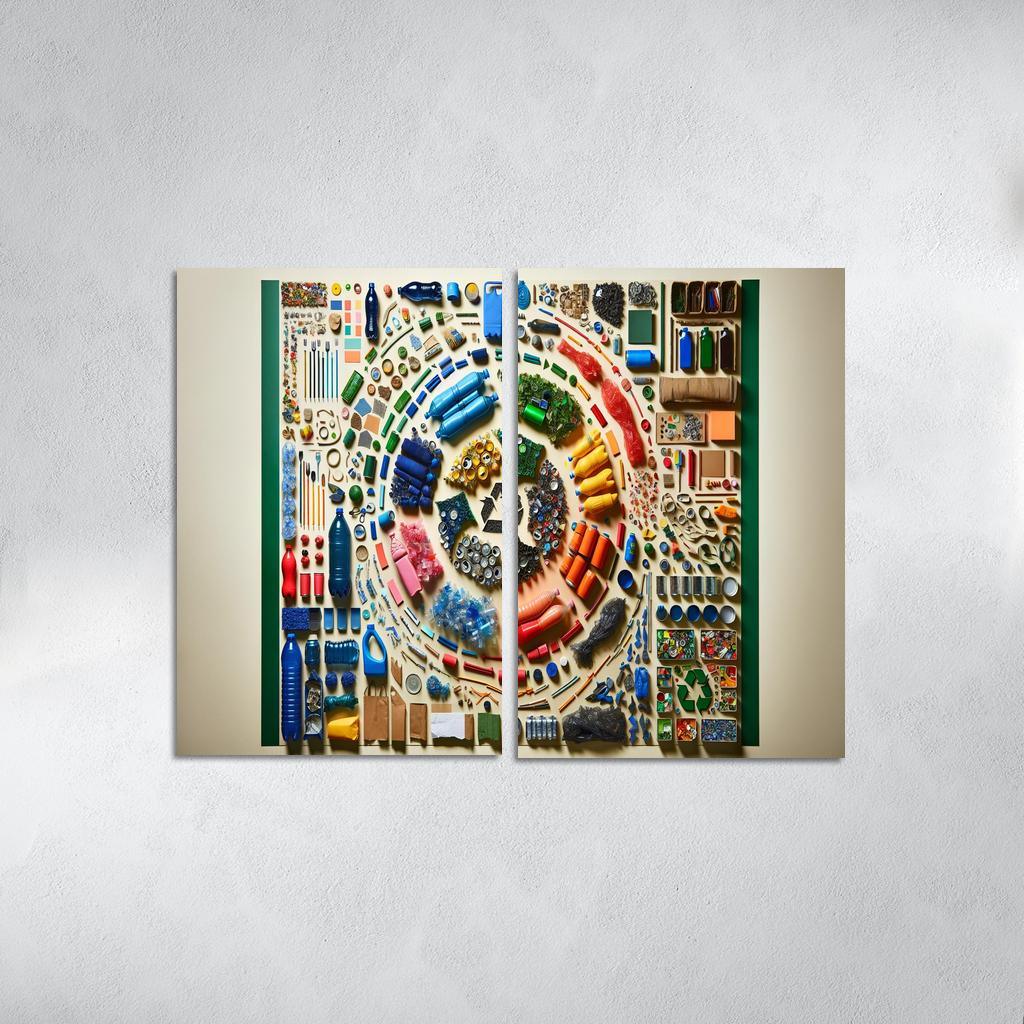The Cycle Of Waste Advocating For A Circular Economy Multi-panel Paintings