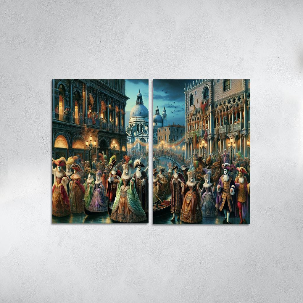 Carnival Of Venice Canvas Paintings Frame