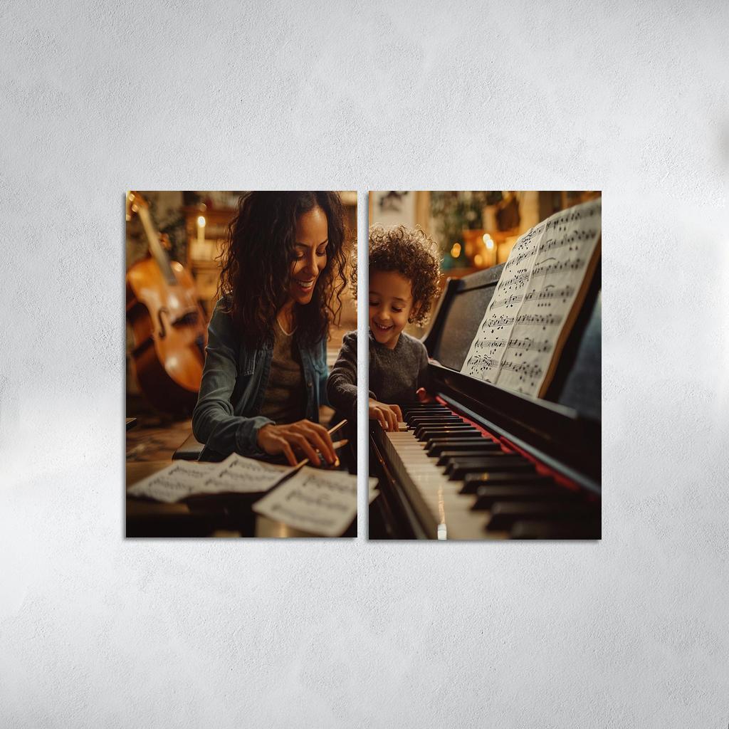 A Symphony Of Love A Mothers Unforgettable Melodies Canvas Paintings Frame