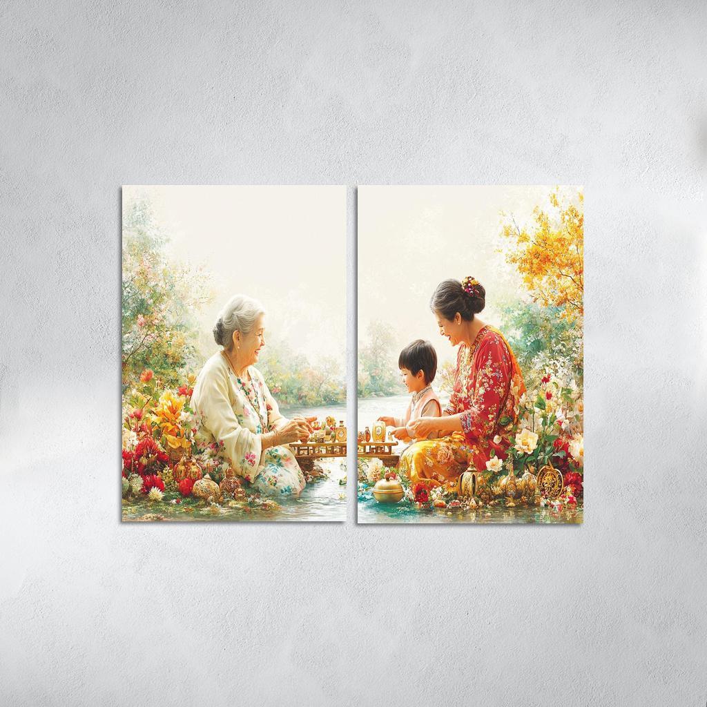 A Bridge Of Love The Connection Between Generations Custom Paintings Frame